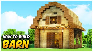 Minecraft How to Build a Barn for Animals Easy Tutorial [upl. by Reiter]