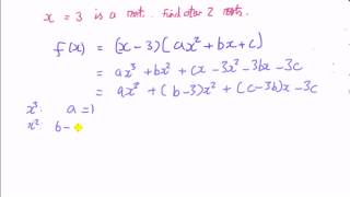 Solving a cubic  part 3  factorizing by comparing coefficients [upl. by Aihsenat]