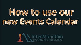 IMESD Events Calendar [upl. by Ettevey]