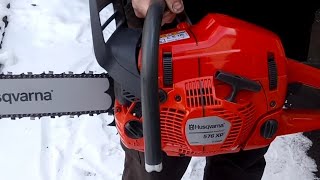 Chainsaw Husqvarna 576 XP FIRSTSTART NEW MODEL [upl. by Zerimar]