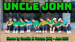 Uncle John Line Dance  Choreo by Caecilia M Fatruan INA  June 2021 GloriaDanceClubID [upl. by Relluf]