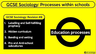 GCSE Sociology Revision from allsociology  Processes in Education Episode 8 [upl. by Eirek544]