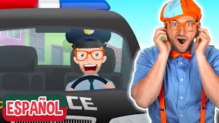 Coches de policía para niños con Blippi  Canciones para niños  Canta con Blippi [upl. by Risteau808]