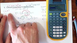 Converting Between Forms of a Quadratic Function WS  pg 1 46 [upl. by Trubow]