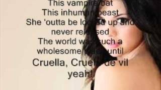 Cruella de vil Selena Gomez lyrics [upl. by Pelagias]