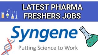 Freshers Job opportunity at Syngene international Reasearch department freshersjobs [upl. by Harrietta]