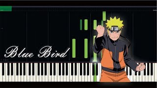 Blue Bird Ikimonogakari OP 3 Naruto Shippuden Piano Tutorial [upl. by Kaila]