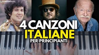 4 Canzoni Italiane al Pianoforte per Principianti 🎹 [upl. by Annaxor156]