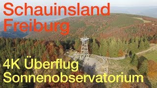 Schauinsland bei Freiburg 4K Überflug Sonnenobservatorium [upl. by Karab348]