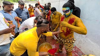 Golconda Potharaju Making 2022  Talwar Shiva Potharaju making in Golconda Bonalu 2022  Bonalu 2022 [upl. by Iiette]