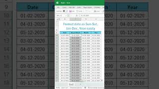 Weekday amp Month in Excel in seconds [upl. by Leahcimed473]