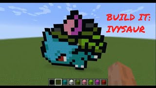 Build it Ivysaur from pokemon Pixel art in Minecraft [upl. by Anaya]