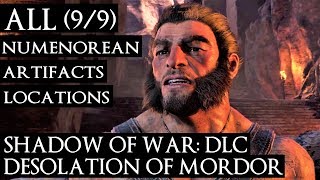 ALL NUMENOREAN ARTIFACTS 99  DESOLATION OF MORDOR DLC SHADOW OF WAR [upl. by Ford]