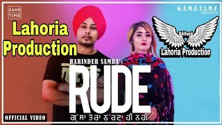 Rude  Gussa Tera Tharda Hi Nahi  Dhol Remix  Harinder Sarma  Lahoria Production  Punjabi Song [upl. by Nahsad]