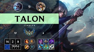 Talon Jungle vs Xin Zhao  EUW Challenger Patch 1413 [upl. by Ennahgem207]