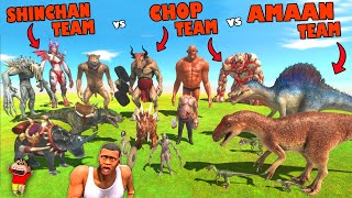 LUCKY SPIN SHINCHAN TEAM vs CHOP TEAM vs AMAAN TEAM in Animal Revolt Battle Simulator ARBS [upl. by Brittany]