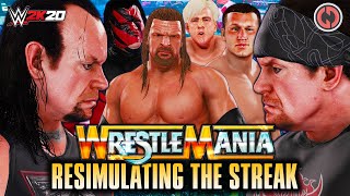 RESIMULATING THE UNDERTAKERS WRESTLEMANIA STREAK PART 2  WWE 2K20 [upl. by Airdnal]