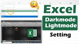 Excel sheet ko dark mode amp light mode me kaise kare kha milti hai setting dark mode amp light mode ki [upl. by Eb401]