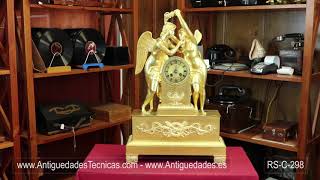 Very Large Antique Ormolu Mantel Clock France 1850 [upl. by Airogerg]