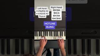 Billie Eilish  Hotline Bling Piano Tutorial With Letter Notes [upl. by Clara]