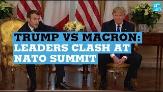 Trump Vs Macron leaders clash at NATO summit [upl. by Tova]