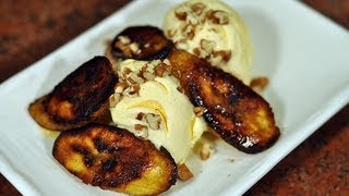 Recipe for Sweet fried plantains with ice cream [upl. by Nethsa331]