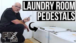 How to Install a Laundry Room Pedestal  FIXcom [upl. by Meluhs]