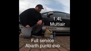 Servicing Abarth punto evo 14L Multiair [upl. by Affay544]