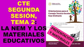 Soy Docente CTE SEGUNDA SESIÓN TEMA 2 LA NEM Y LOS MATERIALES EDUCATIVOS [upl. by Janik]