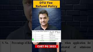 DTU Fee Refund policy  Delhi Technological University  shorts [upl. by Arat205]