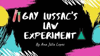 Gay Lussac’s Law experiment [upl. by Bartle253]