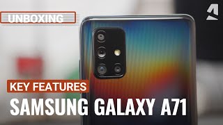 Samsung Galaxy A71 unboxing and key features [upl. by Zachariah152]