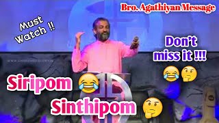 Bro Agathiyan Christian Message  Love All Like Christ Loved Us  Siripom Sinthipom  Tamil Message [upl. by Anjali]