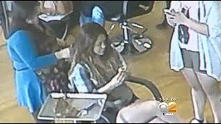 Caught on Camera Woman Walks Out Of Burbank Salon After Getting 900 Worth Of Treatments [upl. by Aubrette]