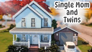 Single Mom and Twins  Sims 4 Speed Build [upl. by Hairehcaz805]