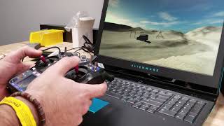 Using FPV Freerider Simulator with a Flysky FSI6 transmitter to learn how to fly a quadcopter [upl. by Boycey]