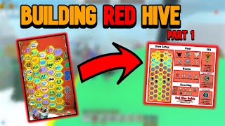 Building the RED Hive in Bee Swarm Simulator 2024 Part 1 [upl. by Lebana]