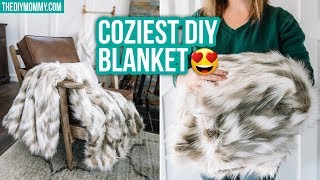 How to Make a DIY Cozy Faux Fur Throw Blanket 😍 [upl. by Ahtivak]