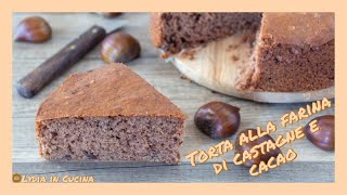 La TORTA alla farina di CASTAGNE più buona che ci sia con CACAO e scaglie di CIOCCOLATO [upl. by Feerahs41]