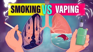 Vaping vs Smoking  Which is Worse ☠️ [upl. by Tdnarb]