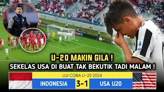 🔴GEMPARKAN ASEAN TADI MALAM  INDONESIA U20 3 VS USA U20 1  Laga Uji Coba U20 2024  Berita [upl. by Ddot]