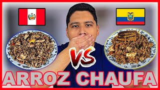 ARROZ CHAUFA con pollo PERUANO 🇵🇪vs CHAULAFAN de camaron ECUADOR 🇪🇨¿CUAL ES MEJOR [upl. by Concepcion]