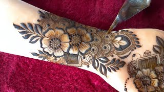 Very beautiful stylish front hand mehndi design  easy arabic mehndi  mehndi ka design  Mehndi [upl. by Gavrah]