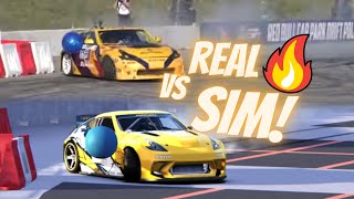 Real vs sim driftKatowice Red Bull Car Park Drift 2022 Piotr Wiecek “ASSETTO CORSA” [upl. by Zere198]