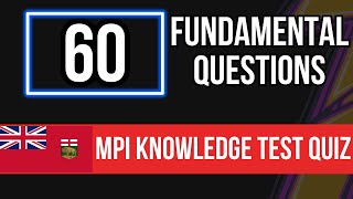 MPI Knowledge Test Quiz 2024  Manitoba Drivers License 60 Fundamental Questions [upl. by Arotal118]