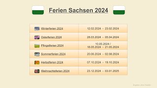 Ferien Sachsen 2024 [upl. by Hermina]