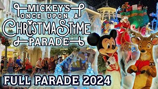 Mickeys Once Upon a Christmastime Parade 2024 at Mickeys Very Merry Christmas Party [upl. by Nye]