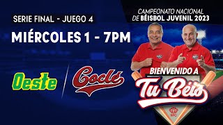 Béisbol Juvenil 2023  Panamá Oeste vs Coclé EN VIVO juego 4 Serie Final [upl. by Niroht]