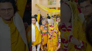 Sister ki haldi ceremony 💛😊 sister haldi wedding shortvideo shorts [upl. by Dnalyaw661]