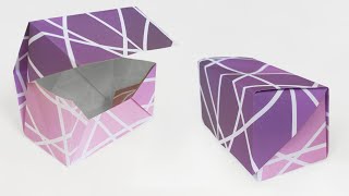 Comment faire une BOITE en ORIGAMI avec 1 seule feuille [upl. by Ayram]